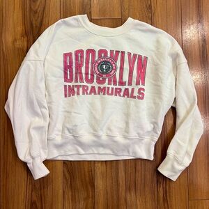 Abercrombie & Fitch Cropped Brooklyn Crewneck Sweatshirt